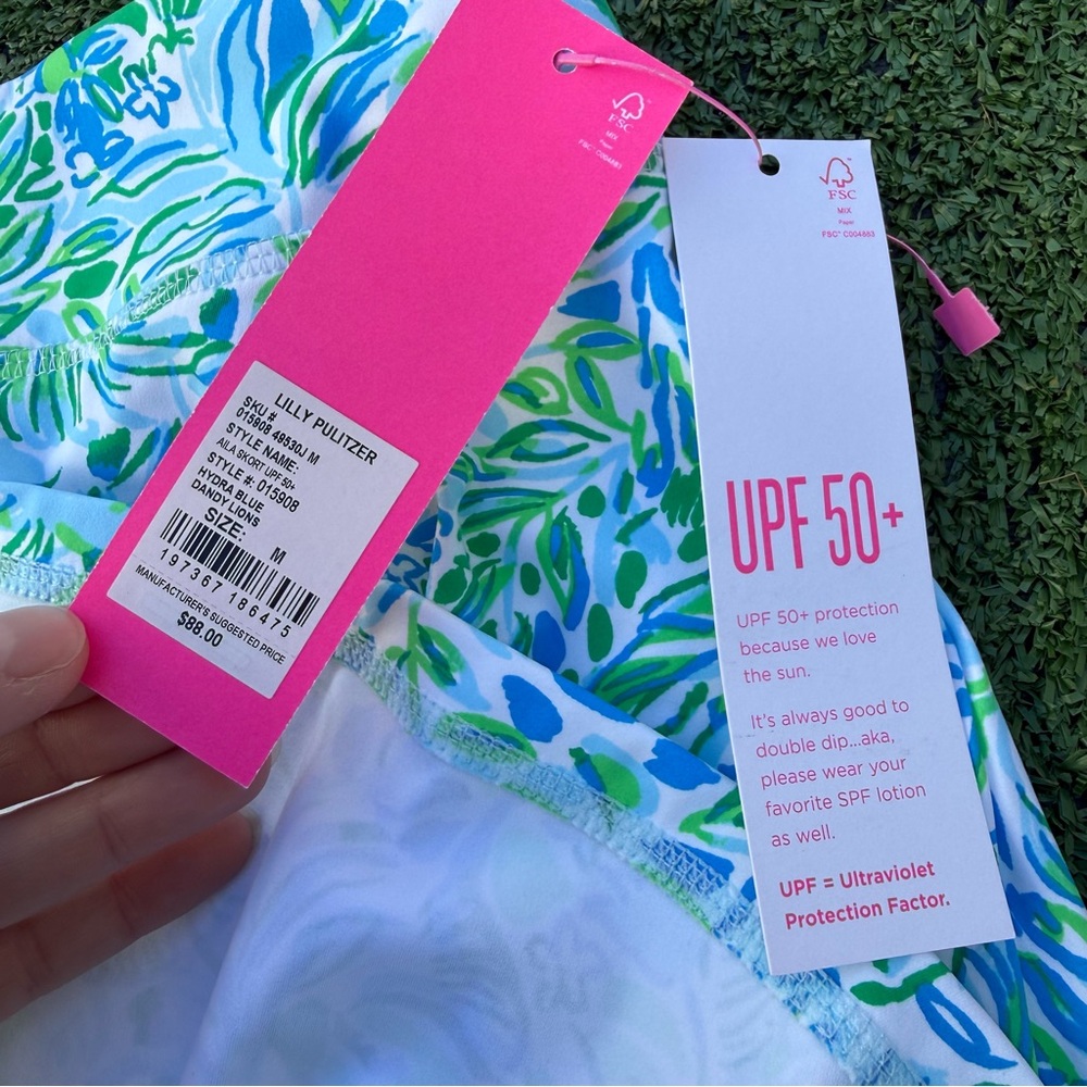 Lilly Pulitzer Luxletic blue/green Aila tennis skort UPF 50+ Size M - Picture 5 of 5